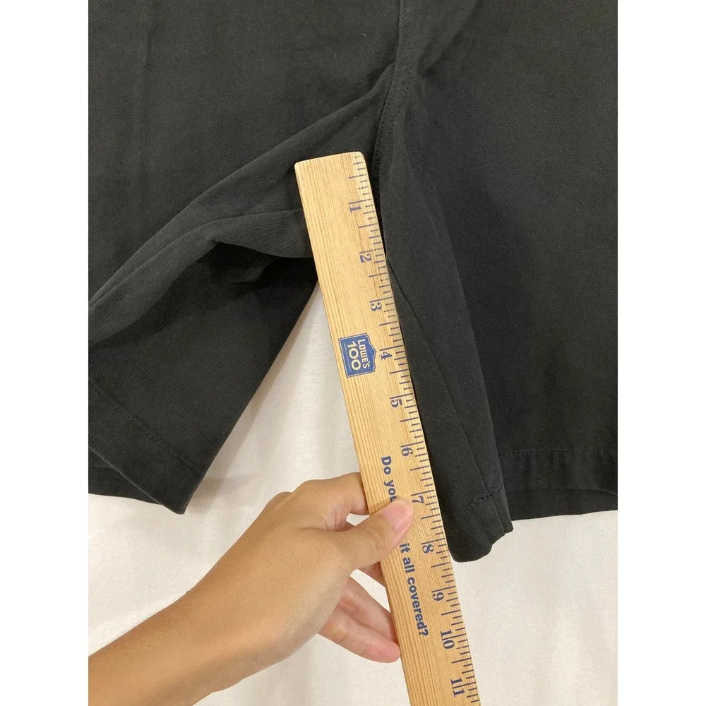 New Chaps‎ Mens Chino Shorts size 42 Black Flat Front Cotton Casual